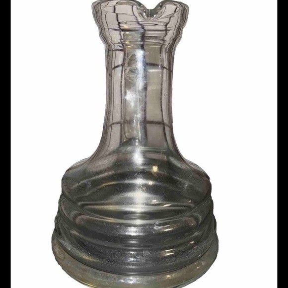 Mid Century Modern Clear Spiral Hand Blown Art Glass Water Pitcher 9” - Picture 14 of 15